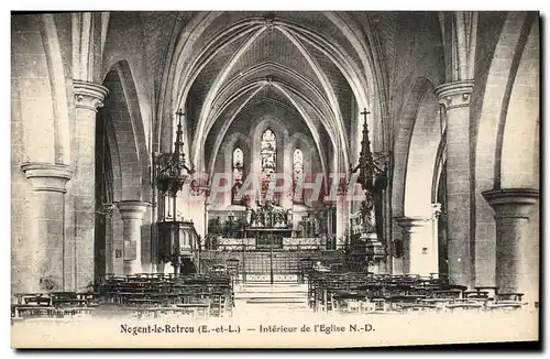 Cartes postales Nogent Le Rotrou Interieur De I&#39Eglise ND