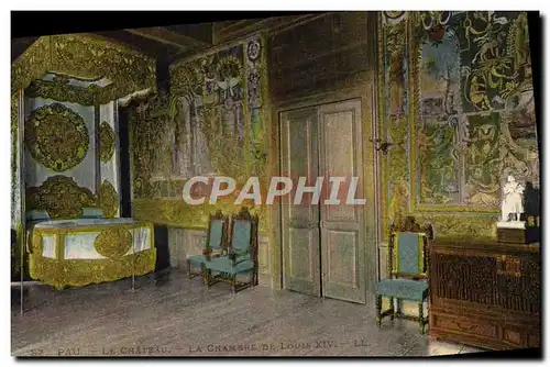 Cartes postales Pau Le Chateau La Chambre De Louis XIV