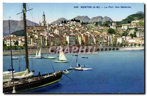 Ansichtskarte AK Menton Le Port Vue Generale Bateaux