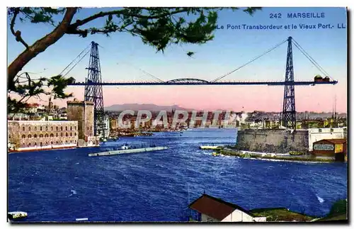 Cartes postales Marseille Le Pont Transbordeur Et Le Vieux Port