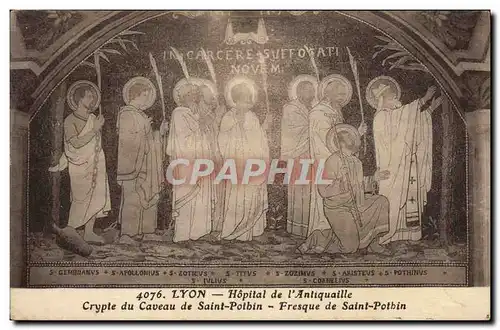 Ansichtskarte AK Lyon Hopital De I&#39Antiquaille Crypte Du Caveau De Saint Pothin