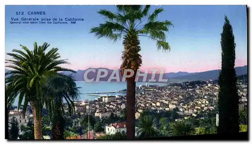 Cartes postales Cannes Vue Generale Prise De La Californie