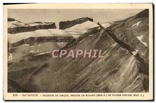 Cartes postales Gavarnie Fronton Du Cirque Breche De Roland et fausse breche