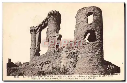 Cartes postales La Potence D&#39Allegre Ruines Du Chateau