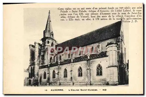 Cartes postales Auxerre L&#39Eglise Saint Eusebe