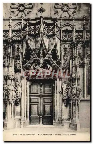 Cartes postales Strasbourg La Cathedrale Portail Saint Laurent