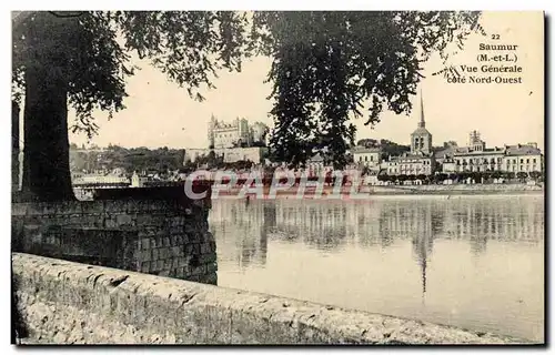 Ansichtskarte AK Saumur Vue Generale Cote Nord Ouest