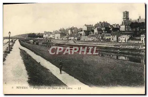 Cartes postales Nevers Perspectuive Du Quai De La Loire