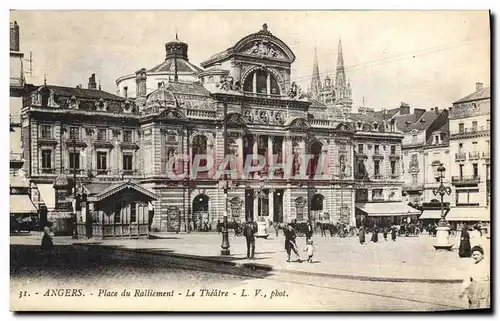 Cartes postales Angers Place Du Ralliement Le Theatre