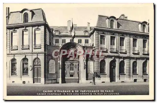 Cartes postales moderne Caisse D&#39Epargne De Prevoyance De Paris Caisse Centrale Rue Coq Heron Louvre