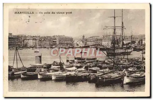 Cartes postales Marseille Un Coin Du Vieux Port Bateaux