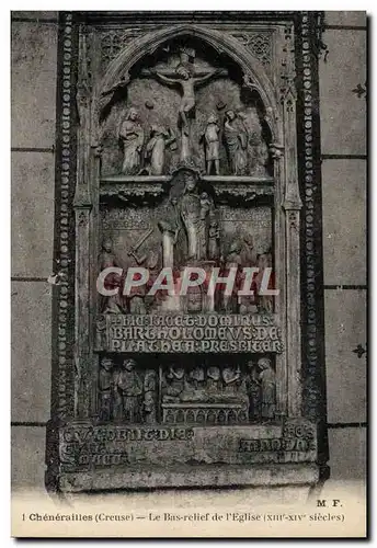 Ansichtskarte AK Chenerailles Le Bas Relief De I&#39Eglise