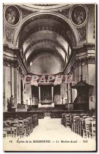 Cartes postales Eglise De La Sorbonne Le Maitre Autel