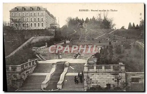 Ansichtskarte AK Rennes Nouvel Escalier Du Thabor