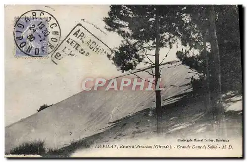 Cartes postales Le Pilat Bassin D&#39Arcachon Grande dune de sable Cachet Daguin