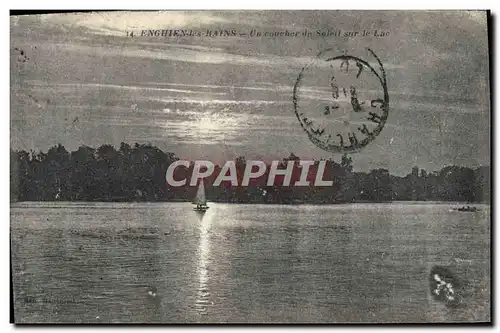 Cartes postales Enghien Les Bains Un Coucher De soleil sur le lac