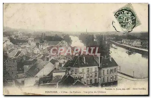 Ansichtskarte AK Pontoise L&#39Oise Le Pothuis Vue Prise Du Chateau