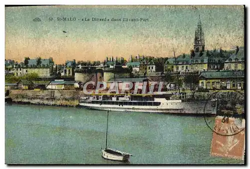 Ansichtskarte AK St Malo Le Dinard Dans I&#39Avant Port Bateau