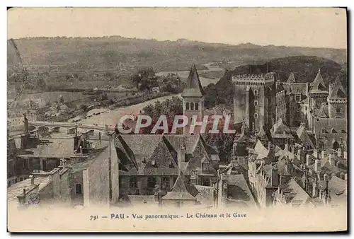 Ansichtskarte AK Pau Vue Panoramique Le Chateau Et Le Gave