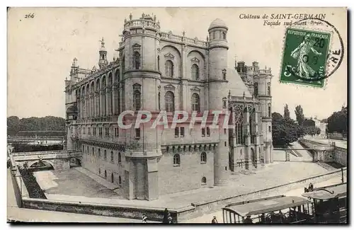 Ansichtskarte AK Chateau De Saint Germain Facade Sud Ouest Train Tramway