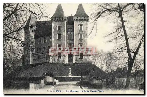 Cartes postales Pau Le Chateau Vu De La Basse Plante