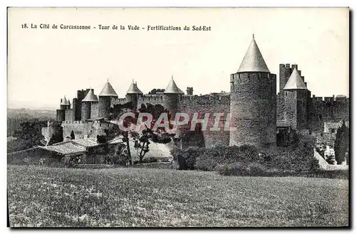 Ansichtskarte AK La Cite De Carcassonne Tour De La Vade Fortifications Du Sud Est