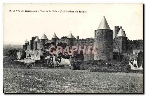 Cartes postales La Cite De Carcassonne Tour De La Vade Fortifications Du Sud Est