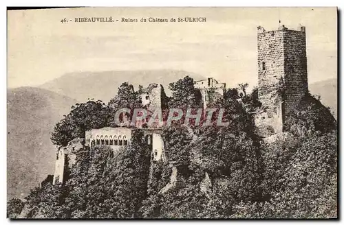 Ansichtskarte AK Ribeauville Ruines Du Chateau De St Ulrich