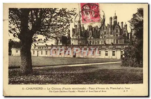 Cartes postales Chambord Le Chateau Place D&#39Armes Du Marechal Du Saxe