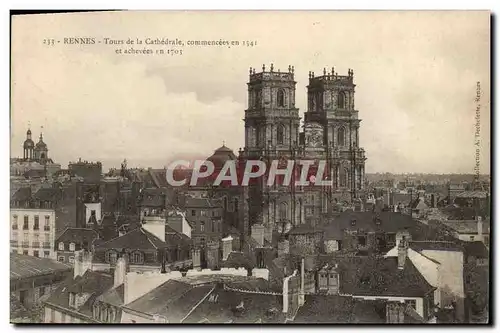 Ansichtskarte AK Rennes Tours De La Cathedrale