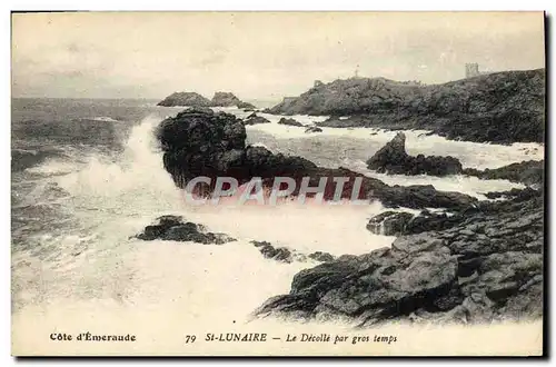 Cartes postales Saint Lunaire Le Decolle par gros temps