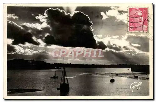 Moderne Karte Saint Malo Contre Jour Vers I&#39Avant Port