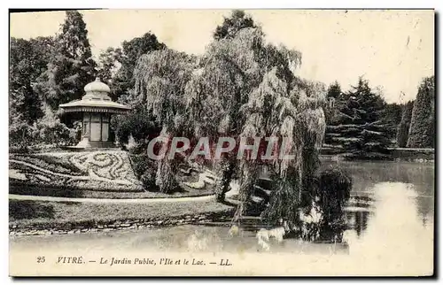 Cartes postales Vitre Le Jardin Public I&#39Ile Et Le Lac