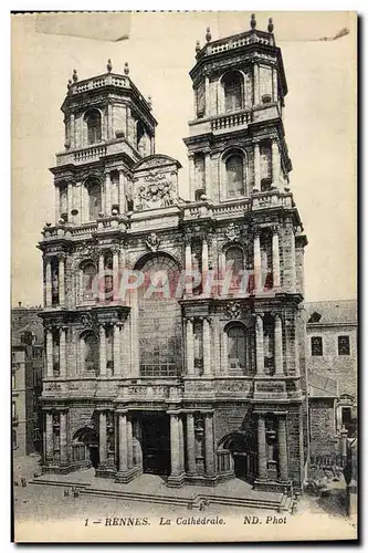 Cartes postales Rennes La Cathedrale