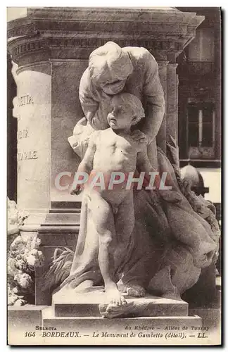 Cartes postales Bordeaux Le Monument De Gambetta