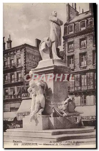 Cartes postales Bordeaux Monument De Gambetta