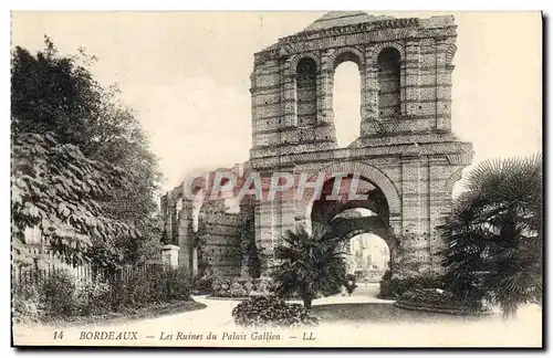 Cartes postales Bordeaux Les Ruines Du Palais Gallien