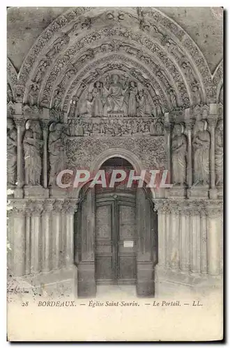 Cartes postales Bordeaux Eglise Saint Seurin Le portail