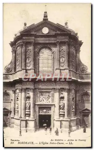 Cartes postales Bordeaux L'Eglise Notre Dame