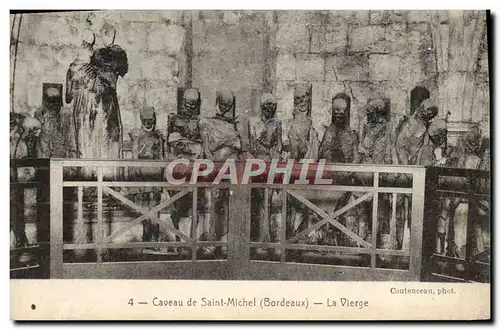 Cartes postales Caveau De Saint Michel Bordeaux La Vierge Squelettes