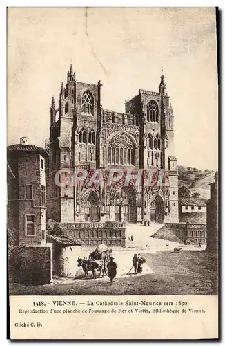 Cartes postales Vienne La Cathedrale Saint Maurice Vers 1830