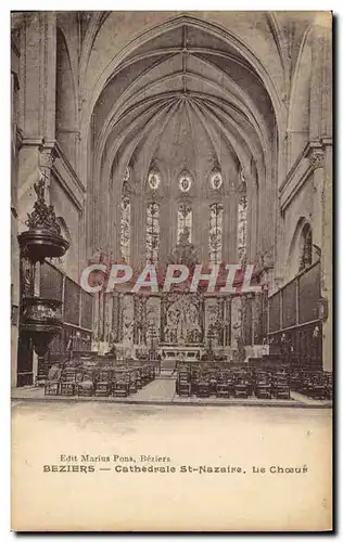 Cartes postales Beziers Cathedrale St Nazaire Le Choeur