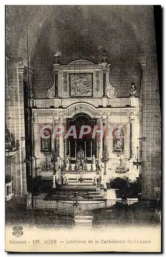 Ansichtskarte AK Agde Interieur De La Cathedrale St Etienne