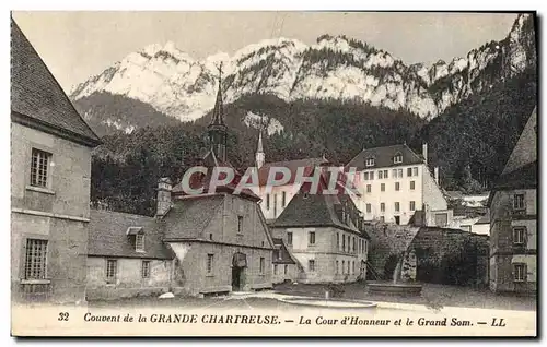 Ansichtskarte AK La Grande Chartreuse La Cour D&#39Honneur Et Le Grand Som