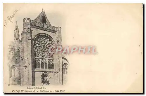 Cartes postales Saint Pol De Leon Portail Meridional De La Cathedrale