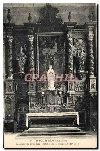 Ansichtskarte AK Saint Pol De Leon Interieur du Creis Ker Retable de la vierge