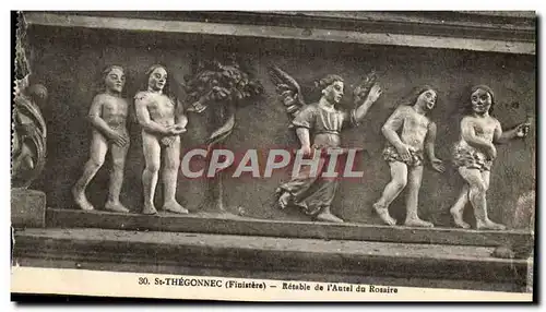 Cartes postales Saint Thegonnec Retable de l'autel du rosaire