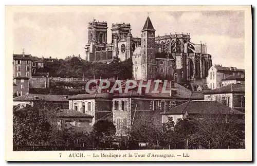 Ansichtskarte AK Auch La Basilique et la Tour d&#39Armagnac