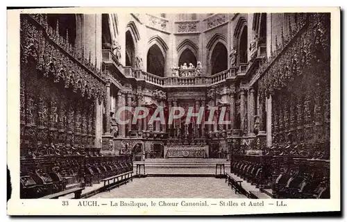 Ansichtskarte AK Auch La Basilique le Choeur Canonial stalles et Autel