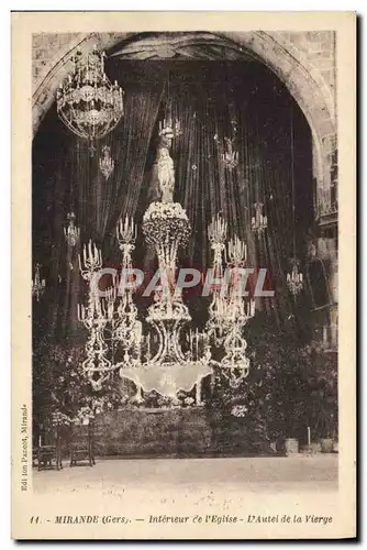 Cartes postales Mirande Interieur de L&#39Eglise L&#39Autel de la Vierge